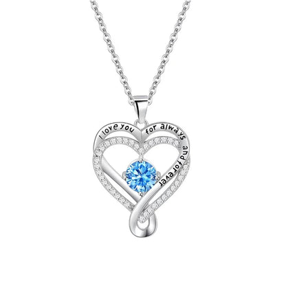 Collana con ciondolo a forma di cuore in stile elegante, design cavo, regalo per la festa della mamma, adatto ai migliori amici senza scatola