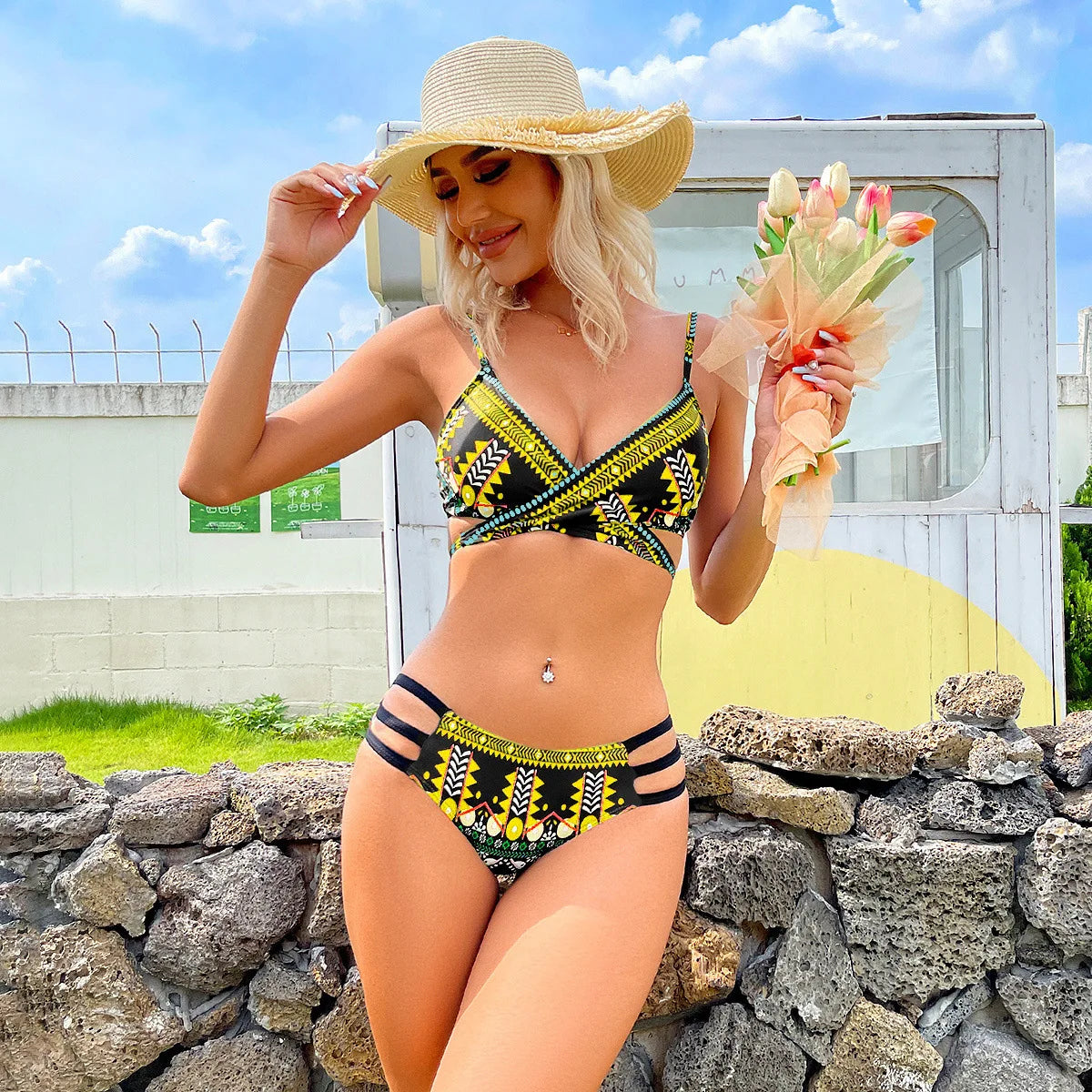 2026 Summer Sexy Bikinis Push Up Swimsuits Women Swimwear Female Beach Swim Wear Bathing Suits High Waist Bikini Set Pool Bather