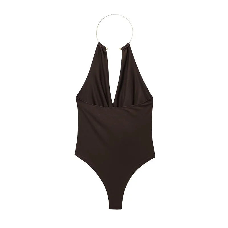 DAMEN 2025 Sexy Bodysuit Frauen Sommer Rückenfreie Bodys Damen Ärmellose Tops Damen Sexy Outfits Dessous Jumpsuits für Frauen