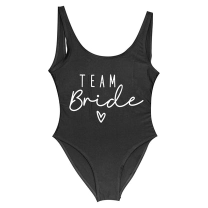 S-3XL Maillot de bain blanc une pièce Équipe de la mariée Maillot de bain de fête de célibataire pour femme Maillot de bain de poule Maillot de bain de piscine