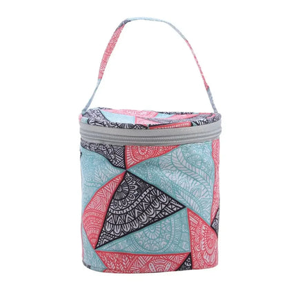 Borsa portaoggetti per filati Borse rotonde per filati di lana per maglieria Organizzatore Aghi per cucire all'uncinetto Borsa Strumenti per tessitura Accessori Ciotola Artigianato Tote