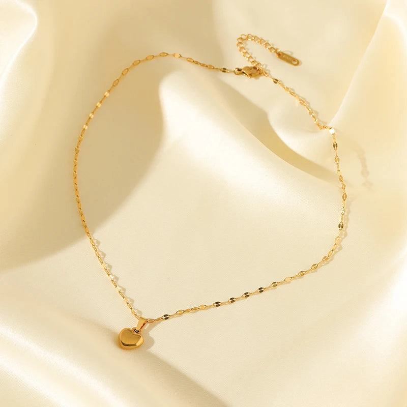 EILIECK Acciaio inossidabile 316L Cuore Amore Collana Bracciali Orecchini Set per le donne Nuovi gioielli impermeabili placcati oro 18 carati alla moda