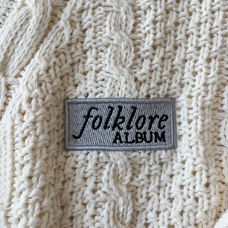 Cardigan folklore beige Toppa da donna con lettera con maglione lavorato a maglia ricamato a stella Cardigan oversize casual autunno inverno femminile
