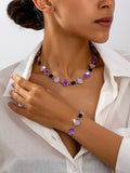 A Set of Trendy, Light Luxury, Casual, Stylish, Elegant and Versatile Women's Necklace and Bracelet Set