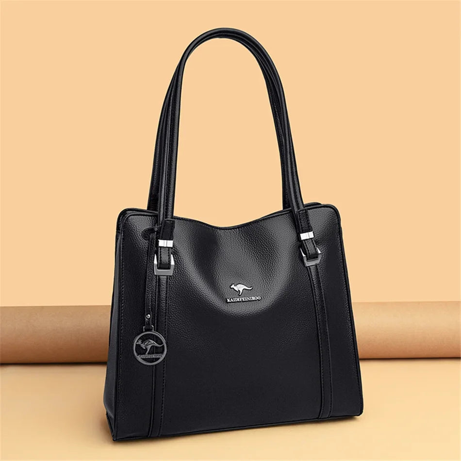 Borse di lusso in morbida pelle Borse da donna Designer 3 strati Borsa a tracolla con tracolla Sac Borsa da donna per lo shopping di grande capacità
