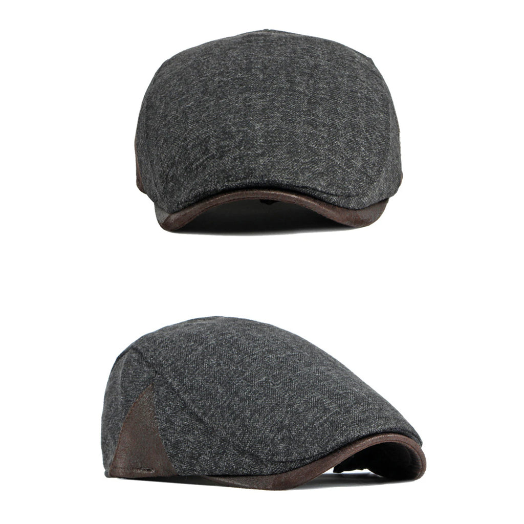 Cappello berretto retrò britannico per uomo Berretto invernale spesso e caldo in lana da strillone Berretto casual da esterno alla moda