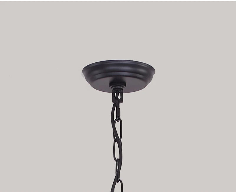 American Wagon Wheel Chandelier light Retro Industrial Candle Large Hanging lamp For Cafe Restaurant Bar Round Ceiling Lamp