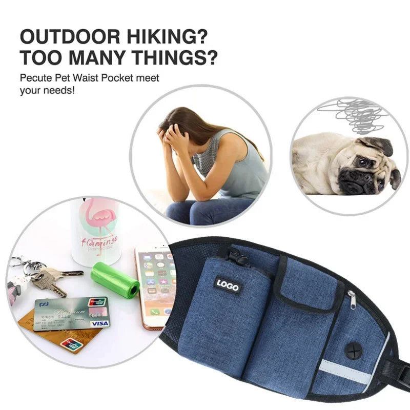 Nuovo marsupio per animali domestici all'aperto con corda da traino Sport multifunzionali Corsa Allenamento fitness Marsupio da passeggio per cani Forniture per animali domestici