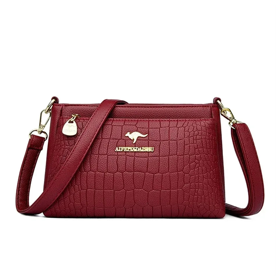Borse di lusso in morbida pelle Borse da donna Designer 3 strati Borsa a tracolla con tracolla Sac Borsa da donna per lo shopping di grande capacità