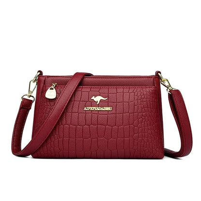 Borse di lusso in morbida pelle Borse da donna Designer 3 strati Borsa a tracolla con tracolla Sac Borsa da donna per lo shopping di grande capacità