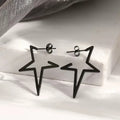 Harajuku Punk Grande Stella Orecchino Irregolare Scava Fuori Alien Metallo Pentagramma Ear Stud per Le Donne Cool Girl Trend Y2K Gioielli NUOVO Har