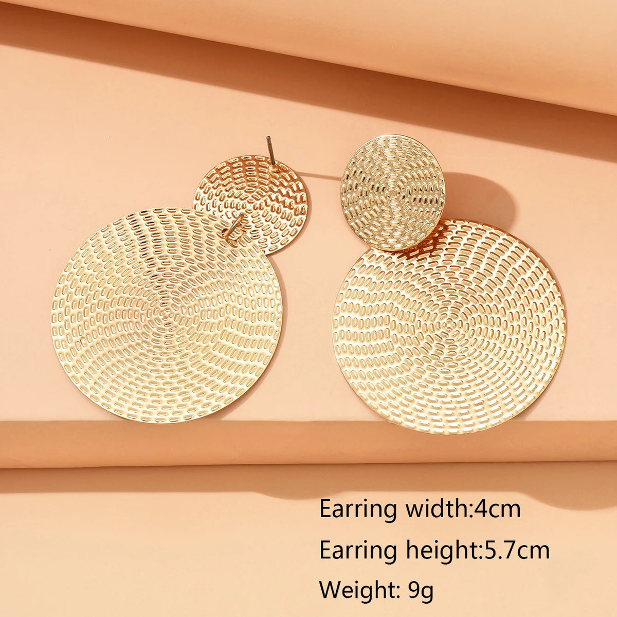 Aretes De Mujer Orecchini rotondi in metallo geometrico alla moda della Boemia per gioielli da sposa di moda da donna