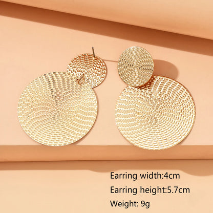 Aretes De Mujer Orecchini rotondi in metallo geometrico alla moda della Boemia per gioielli da sposa di moda da donna