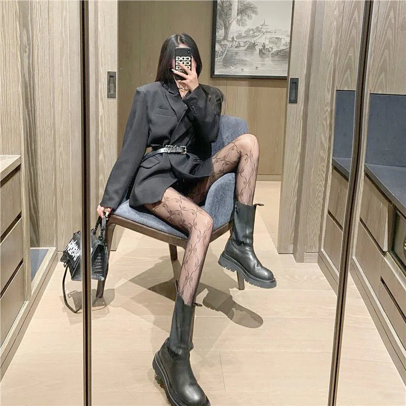 Donna Ragazze Moda Punk Gotico Calze a rete Serpente Teschio a righe Maglia Collant Mutandine Lolita Plus Size Collant Leggings