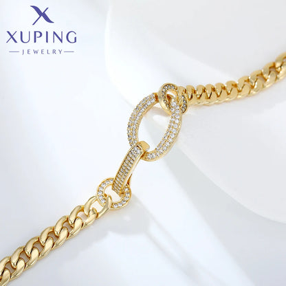 Xuping Gioielli Fascino Vendita calda Trendy Color oro placcato 19 cm Bracciale a catena a mano per le donne Moda regalo squisito X000925432