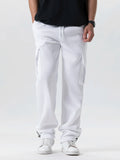 Pantaloni sportivi da uomo Pantaloni da jogging dritti per lo sport e lo streetwear Pantaloni lunghi larghi con coulisse oversize Pantaloni multitasche da uomo