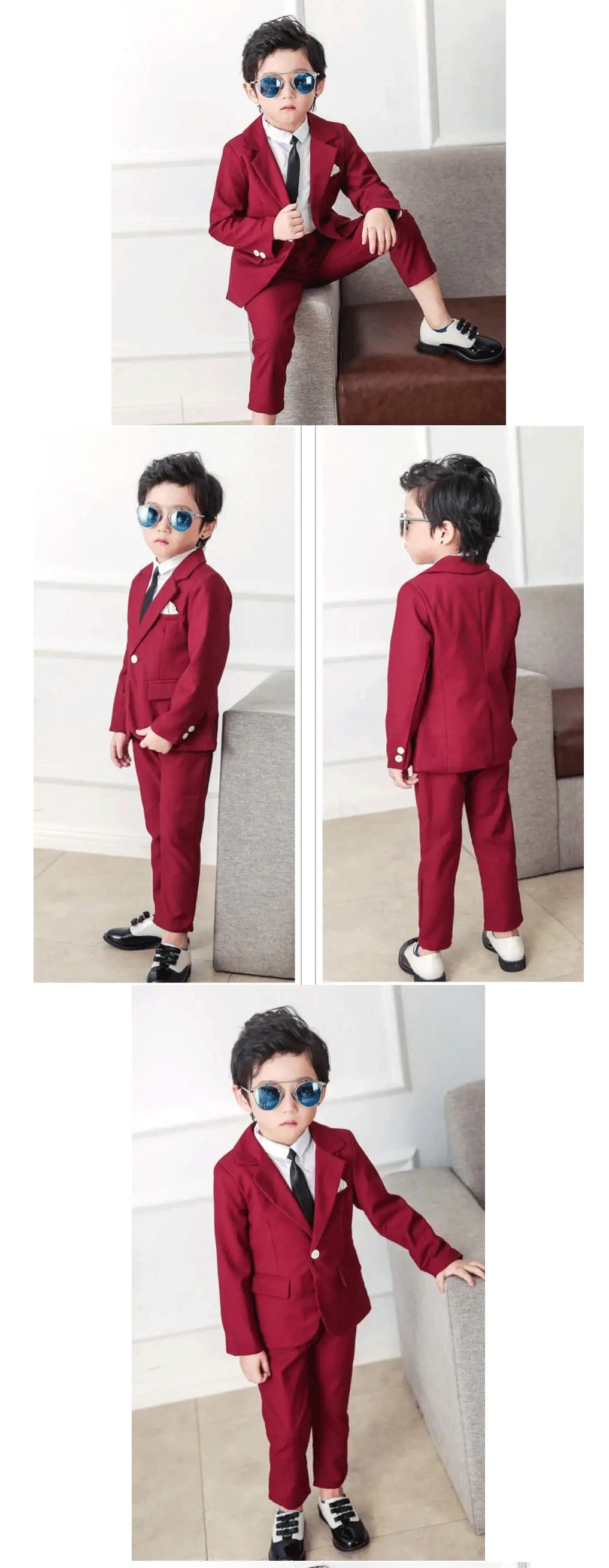 2024 Ragazzi Abiti per Matrimoni Blazer Pantaloni Bambini Abiti Formali Abiti Bambini Set da Festa Classico Teeanger Ragazzo Uniforme Scolastica