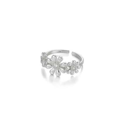 Anelli con fiori grandi esagerati in acciaio inossidabile per le donne Anello da dito con girasole color oro Regalo di gioielli estetici di moda femminile
