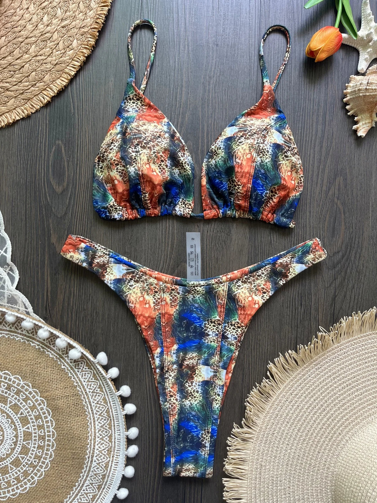 Micro Maillots de Bain Sexy Femmes String Bikini Ensembles Maillot de Bain Brésilien Imprimé Biquini Maillot de Bain Vêtements de Plage