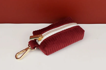Set Collare e Guinzaglio per Cani in Corduroy Rosso Vino con Targhetta Personalizzata Incisa, Accessori per Animali Domestici