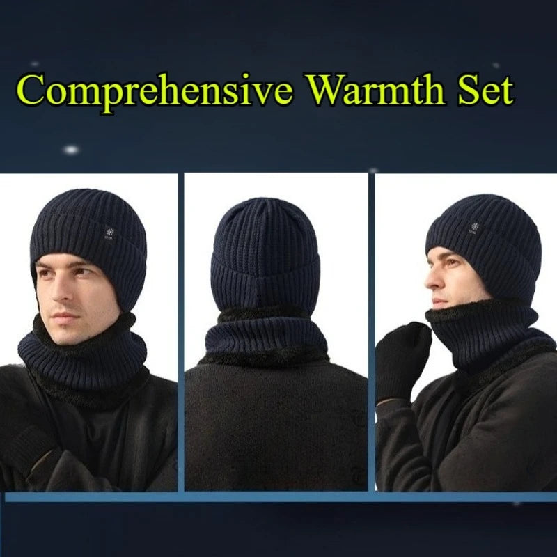 Cappello Invernale da Uomo per Esterni, Lavorato a Maglia, Caldo e Felpato, con Visiera e Paraorecchie, Stile Casual, Foderato in Finta Pelliccia, Protezione per le Orecchie per Ciclismo