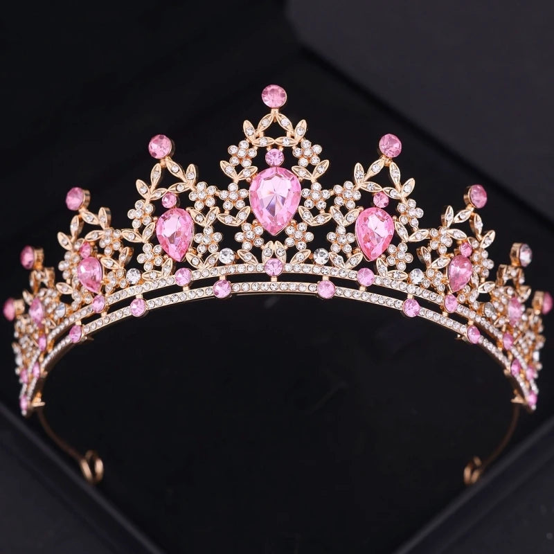 Diademi e corone di cristallo barocchi Festa con strass Prom Diadema Fascia da sposa Accessori per capelli da sposa Gioielli Corona Tiara Regalo