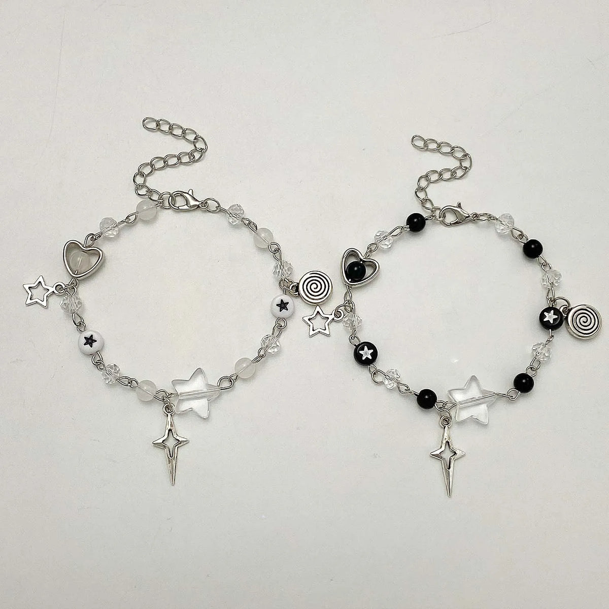 Coppia di moda Perline Braccialetti Amore Cuore Stella Fatto a mano Y2K Fascino Anime Perline Kawaii Amicizia Coppia Bracciale Gioielli