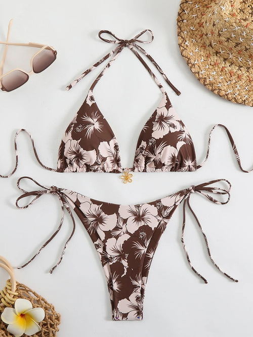 Sexy Micro Bikini Damen Badeanzug 2026 Trend Damen Bademode Zweiteiliger Tanga Bikini Sets Strandkleidung Schwimmen für Badeanzug