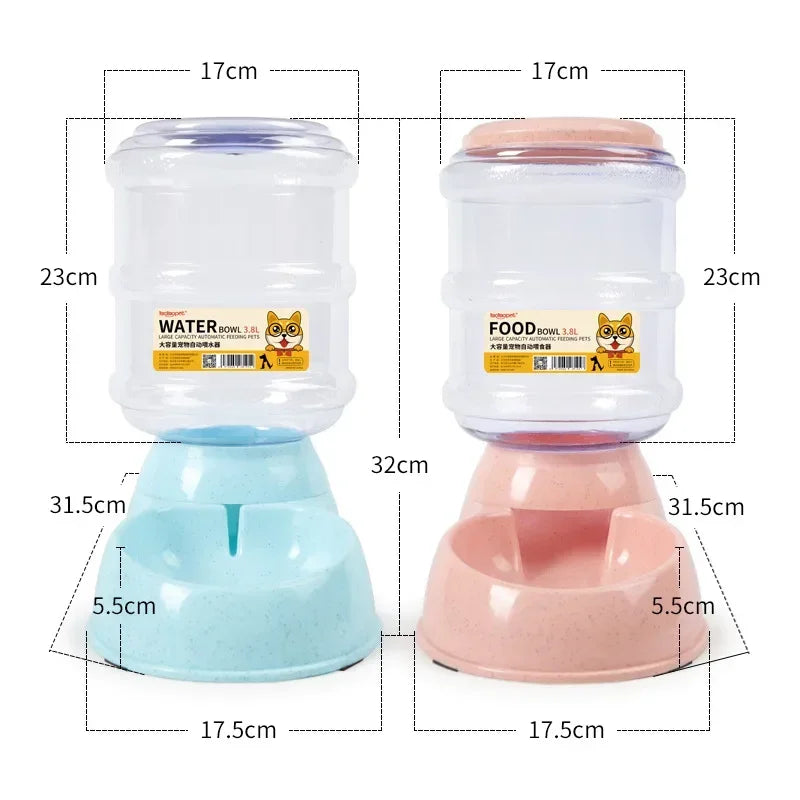 Mangiatoie automatiche per cani Bottiglia d'acqua in plastica Ciotola per gatti Alimentazione e bere Distributore d'acqua per cani Ciotola per animali domestici Forniture per animali domestici