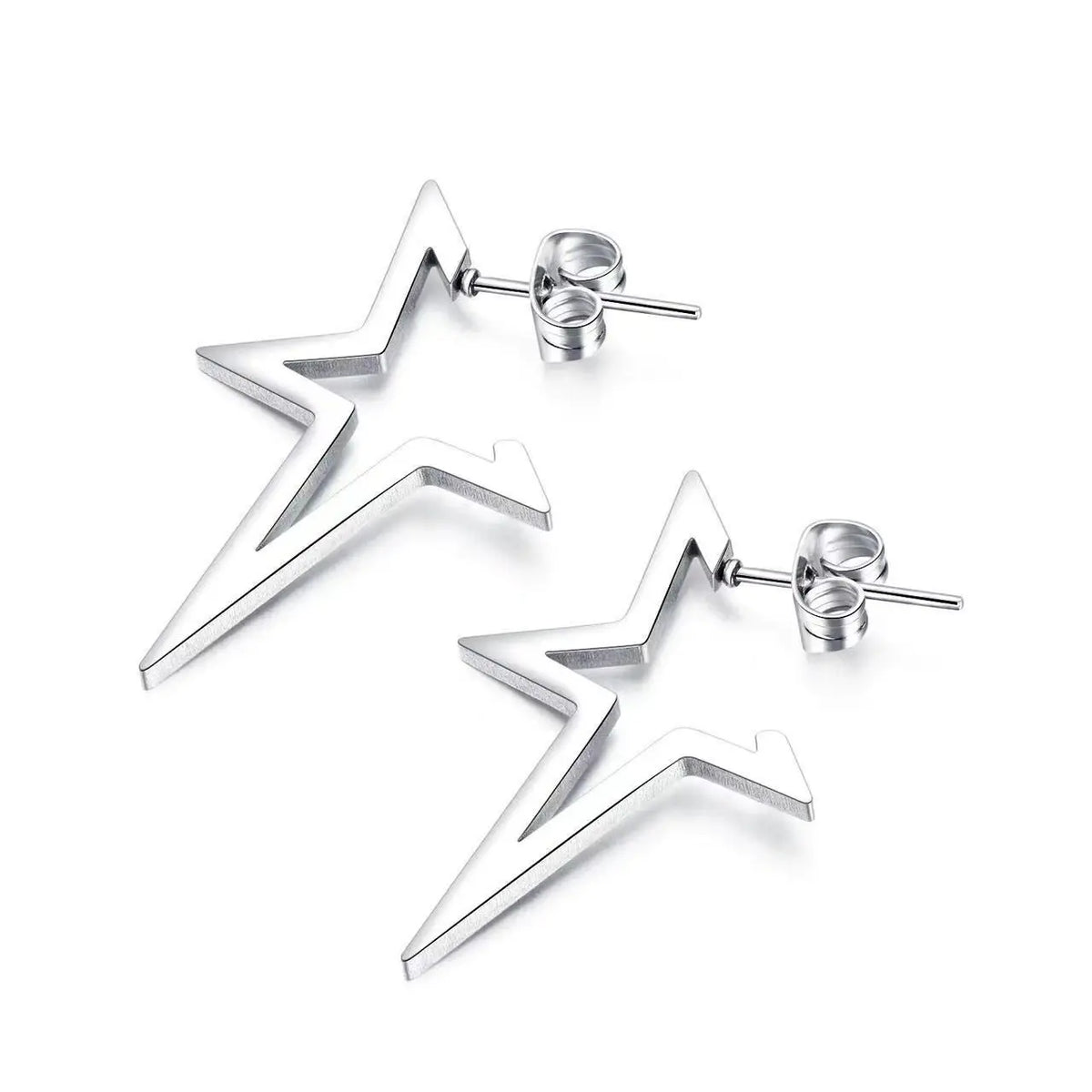 Harajuku Punk Grande Stella Orecchino Irregolare Scava Fuori Alien Metallo Pentagramma Ear Stud per Le Donne Cool Girl Trend Y2K Gioielli NUOVO Har