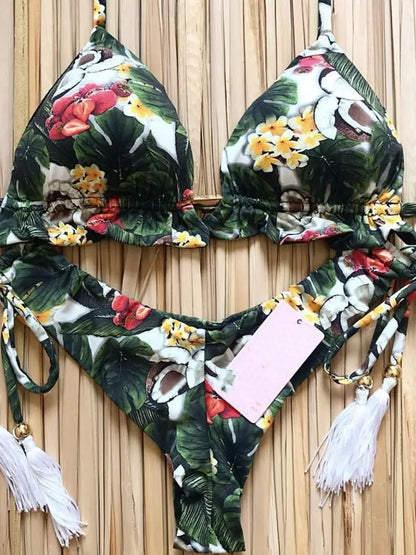 RUOTONGSEPT Sexy Print Bikinis Set Women Swimsuit Bandage Two-Piece Swimwear Brazilian Biquínis Beachwear Bathing Suit 2023 New