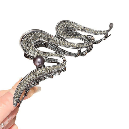 Clip per artigli per capelli in metallo di grandi dimensioni di lusso Forcine irregolari Punk Capelli in cristallo Granchi Barrettes Clip per mascelle vintage Accessori per capelli da donna