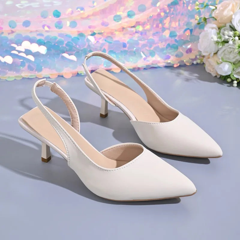 Sandali Estivi da Donna con Punta a Spillo, Scarpe Eleganti con Tacco Alto, Sandali Slingback da Ufficio per Signore