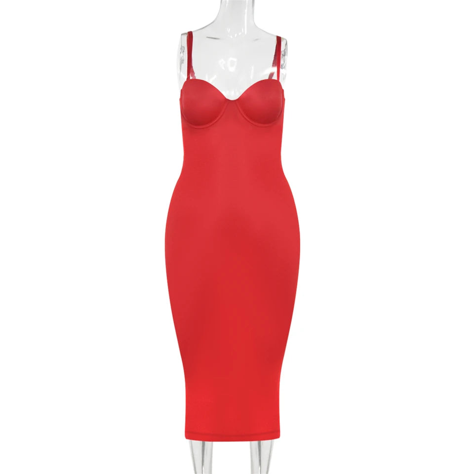 Becirzet Abiti da donna Sexy Girl Push Up Dimagrante Modellamento del corpo Controllo della vita Abito lungo da sera senza schienale con spacco all'americana nero