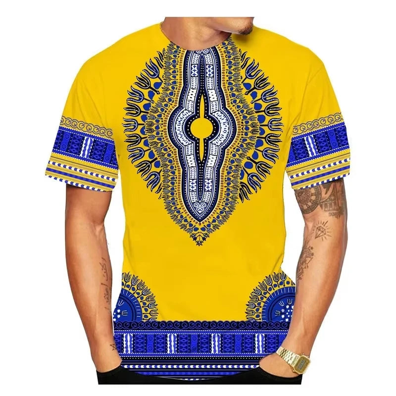 Maglietta musulmana Y2K T-shirt da uomo nuova estate Stile etnico 3d stampato Kid Manica corta Per il tempo libero Vacanza Top Donna Maglietta Abbigliamento