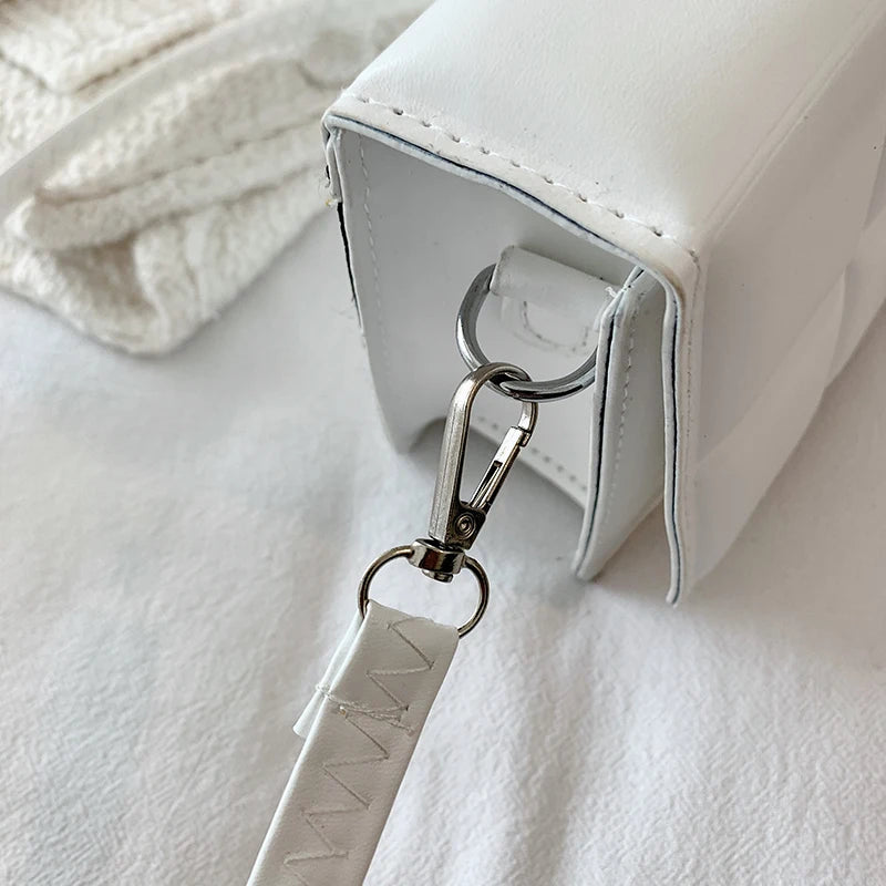 Nuove borse a tracolla moda tinta unita borsa a tracolla da viaggio femminile plaid piccole borse a tracolla in pelle PU per donna