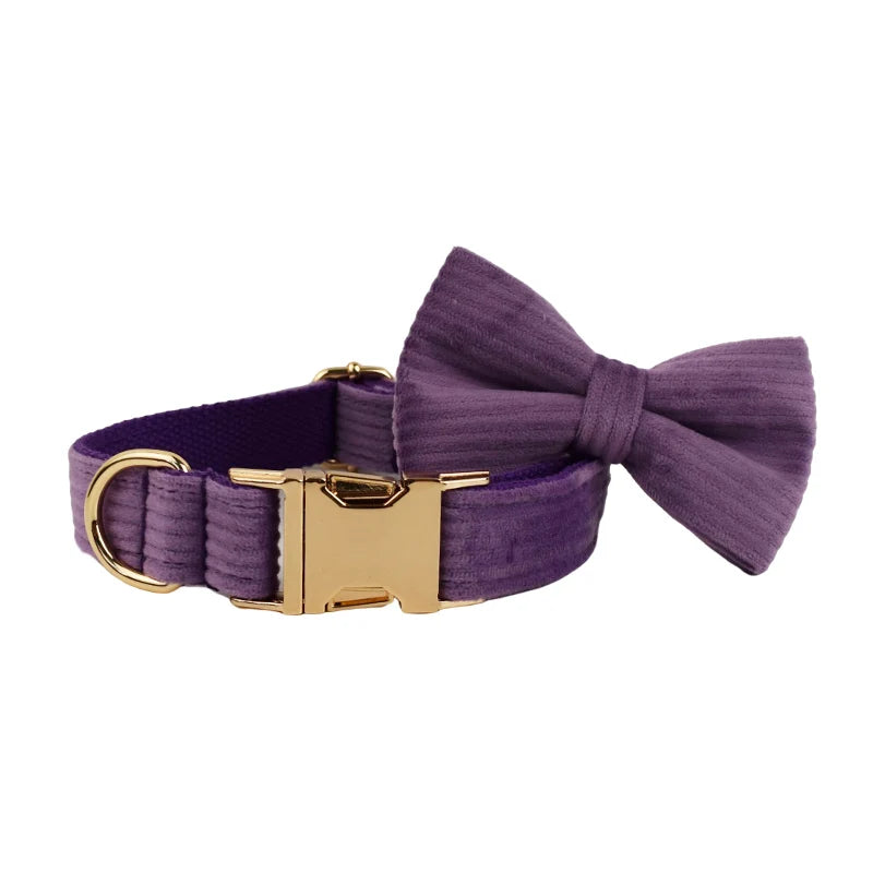Set Collare e Guinzaglio per Cani in Corduroy Epic con Targhetta Personalizzata Incisa, Accessori per Animali Domestici, Guinzaglio per Cani in Corduroy15