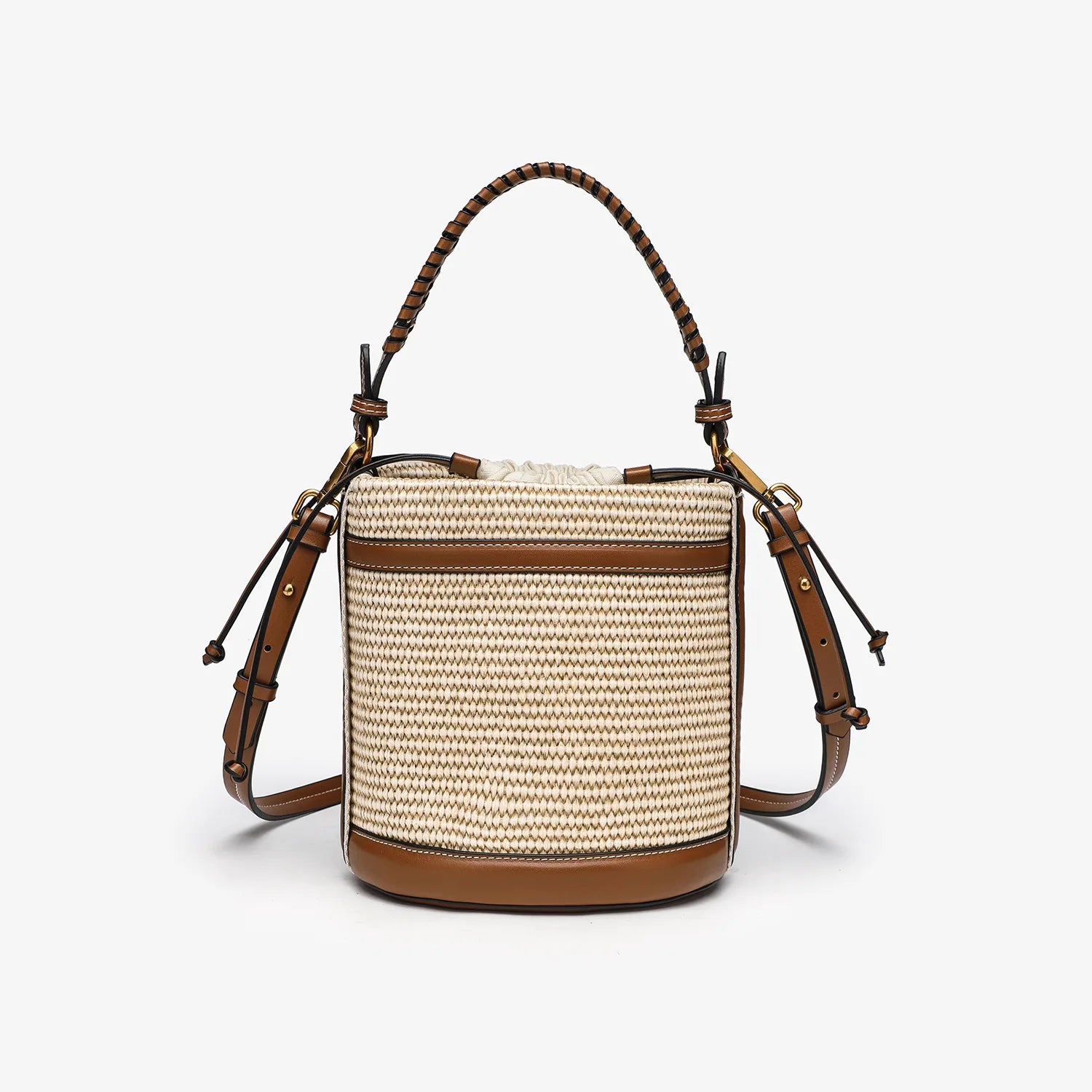 Borsa a secchiello in paglia di moda Borse da donna in tessuto Borse a tracolla con pannelli firmati Borse a tracolla piccole da spiaggia estive casual sac