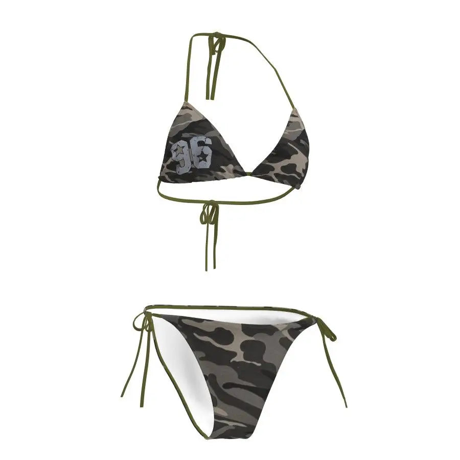 Femme Sexy Chic Fille Maillot de Bain Plage Bikini Ensembles Soutien-Gorge Halter à Lacets + Short Vintage 2025 Tenue de Bain Été Nouvelle