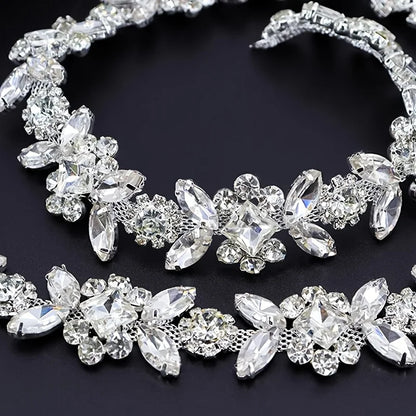 1pc catena di strass di cristallo ampia scintillante fai da te finiture decorative tracolla con diamanti accessori moda per cappelli borse abbigliamento
