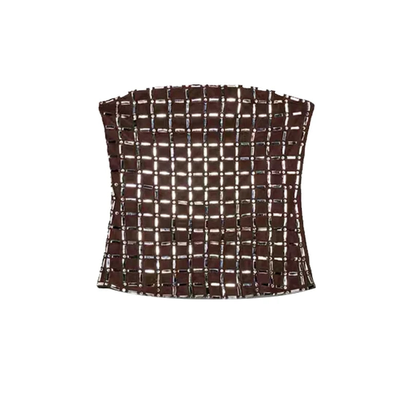 Diamanti di lusso Halter Abito lungo da donna Sexy Slim senza maniche Backless Split Abiti da festa 2026 Primavera Estate Lady Abiti da sera