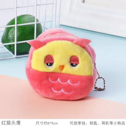 Cartone animato animale ragazzi portamonete in peluche bambini portamonete con cerniera custodia portaoggetti simpatici animali portafogli donna mini borsa regalo per bambini