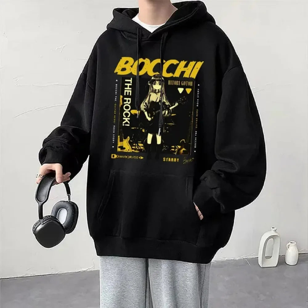 Anime Cos BOCCHI THE ROCK! Felpa con cappuccio Kessoku Band Logo coppie felpe con cappuccio Goto Hitori Ijichi Nijika Cospaly oversize manica lunga maschile