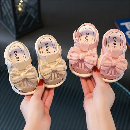 Sandales d'été pour enfants, fond souple, chaussures antidérapantes pour bébés et petits enfants, sandales Baotou pour bébés filles