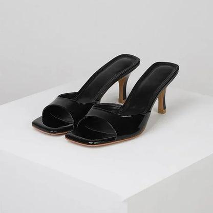 Sandales d'Été pour Femme 2026 : Claquettes Élégantes à Bout Carré, Talons Hauts de Luxe, Sexy et Décontractées pour Cérémonies et Bal de Promo