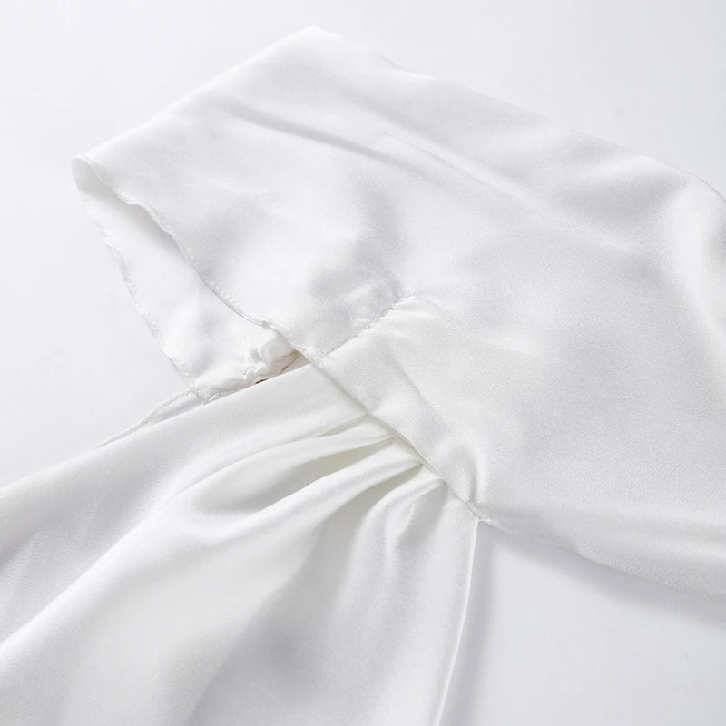 Abito Lungo Sexy Senza Maniche con Nastro, Elegante Vestito da Donna Slim in Raso con Schiena Scoperta e Lacci, Abito da Festa alla Moda 2026, Tinta Unita, per Vacanze, da Donna