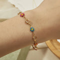 Bracciale con fiori margherita dolce Personalità della moda Bracciale con ciondoli con fiori estetici minimalisti per le donne Regalo di gioielli per feste di nozze