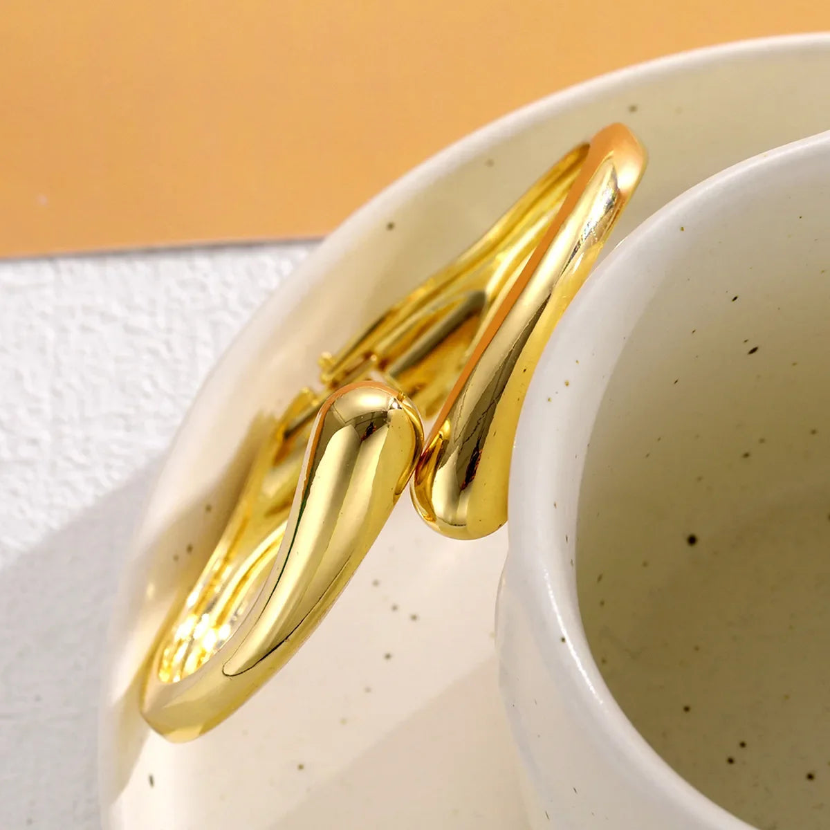 Semplice braccialetto a forma di lacrima per le donne Creativo oro argento colore polsino regolabile braccialetto aperto gioielli di moda per ragazze