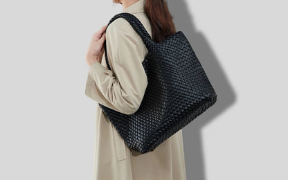 Borsa tote in tessuto Borsa da donna Borse a tracolla in pelle vegana - Borse tote da spiaggia estive alla moda - Borse da viaggio grandi