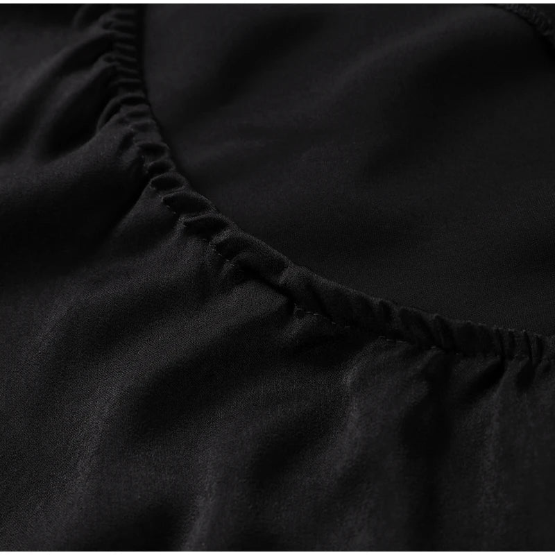 Elegante Abito Lungo da Festa in Raso con Nastro, Vestito Femminile Senza Maniche con Schiena Scoperta, Abiti Chic da Sera Primavera-Estate 2026